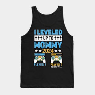 Leveled Up To Mommy 2024 Video Game Soon To Be Mom Est 2024 Tank Top